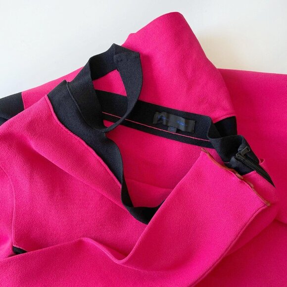 proenza schouler fluted one shoulder cut-out stretch knit midi dress - Picture 4 of 12